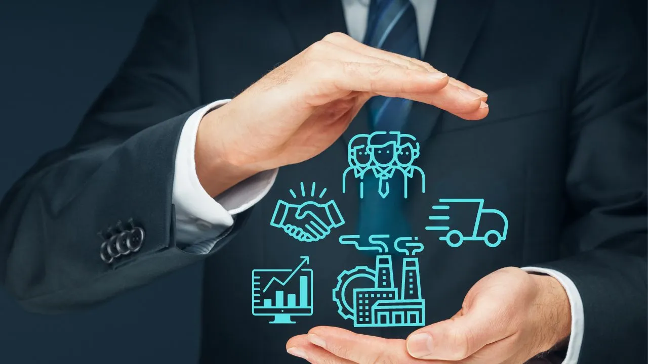 Seguro empresarial protegendo empresa contra riscos