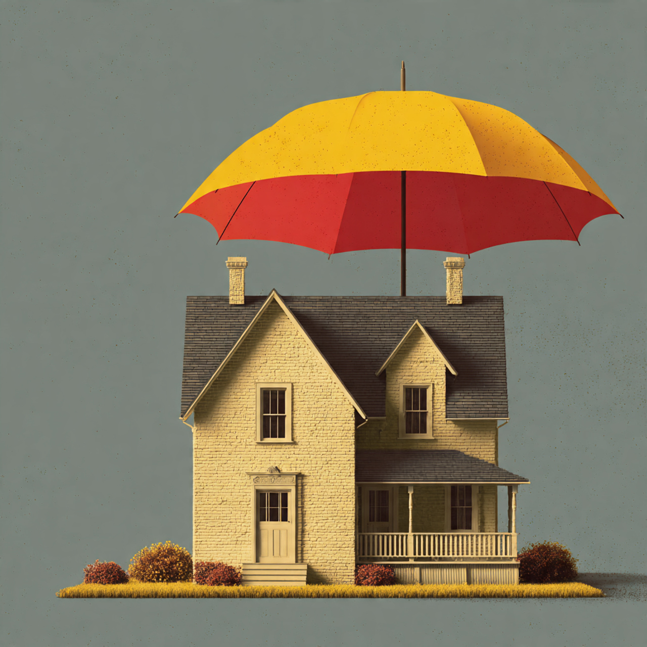 Seguro residencial protegendo casa e bens